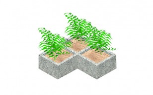 Corner Pot for flowers_B16a