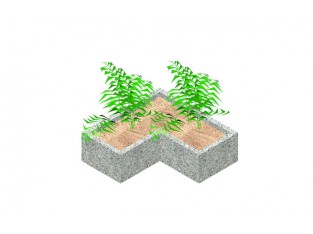 Corner Pot for flowers_B16b 