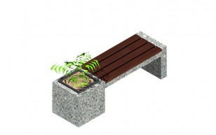 Bench Plus + Flower Pot_A1a